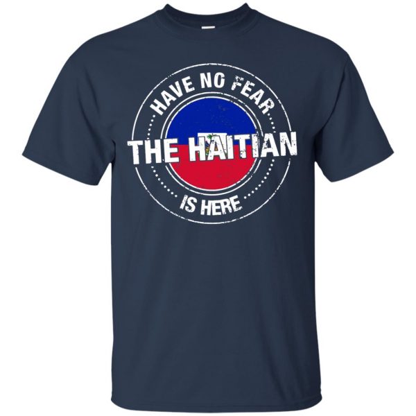 haitian flag t shirt - navy blue