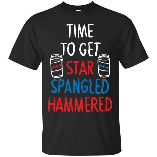 star spangled hammered shirt - black