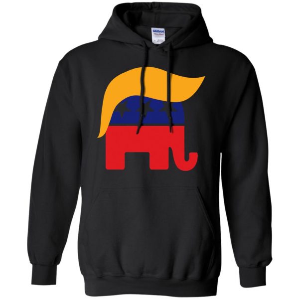 republican elephant hoodie - black