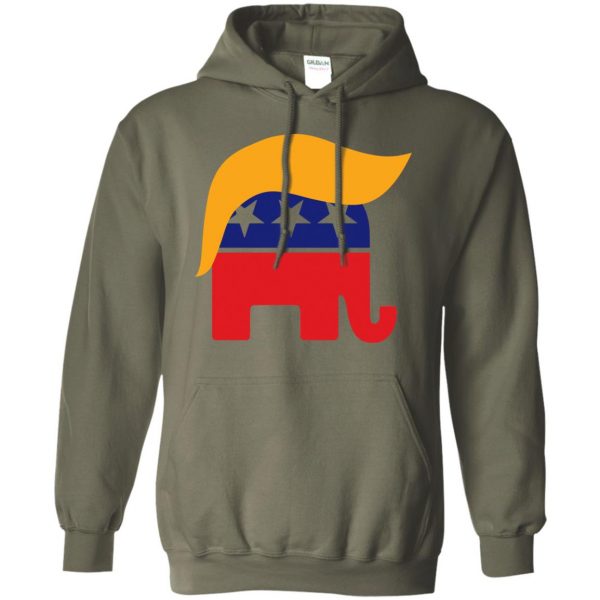republican elephant hoodie - military green