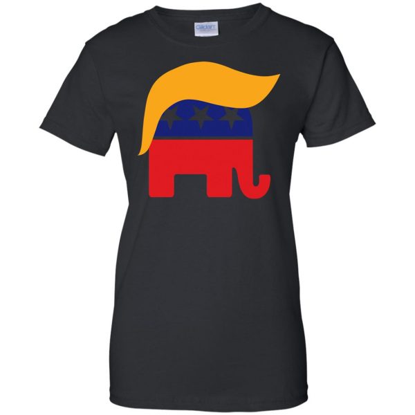 republican elephant womens t shirt - lady t shirt - black