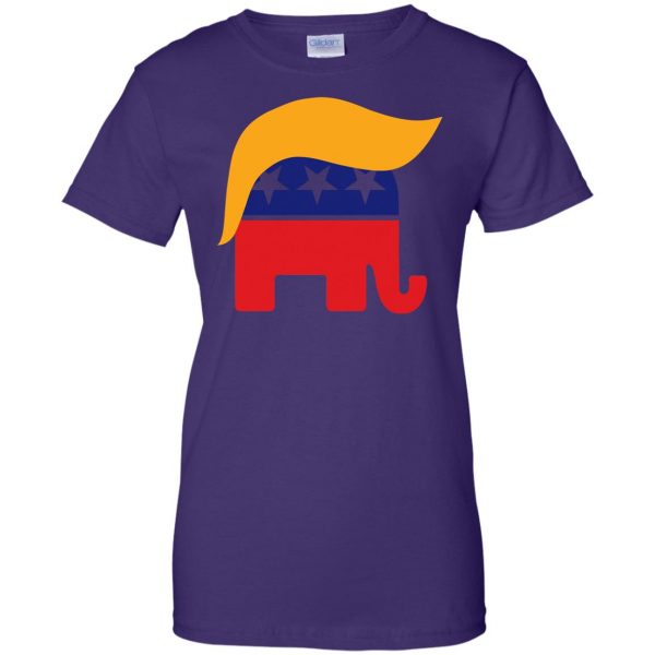 republican elephant womens t shirt - lady t shirt - purple