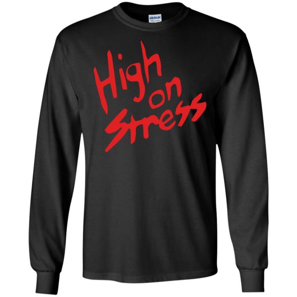 high on stress long sleeve - black