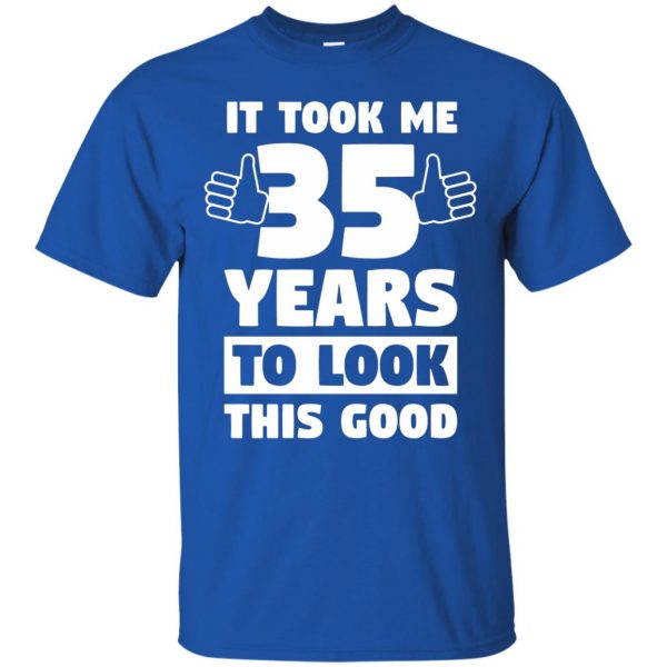 35th birthdays t shirt - royal blue