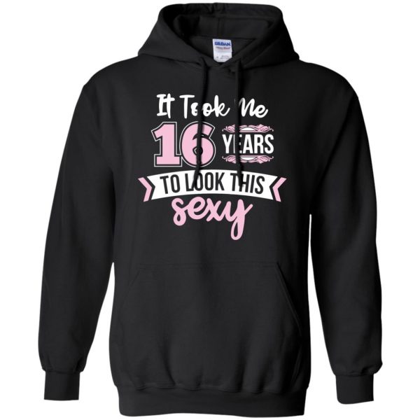 16th birthdays hoodie - black