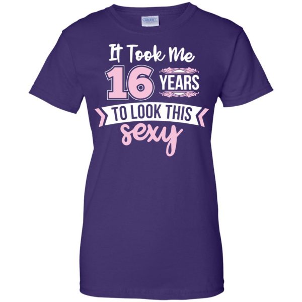16th birthdays womens t shirt - lady t shirt - purple