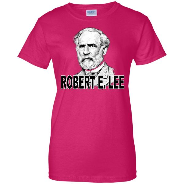 robert e lee womens t shirt - lady t shirt - pink heliconia