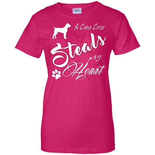cane corso womens t shirt - lady t shirt - pink heliconia