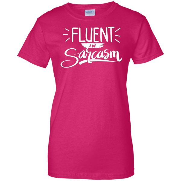 sarcastics womens t shirt - lady t shirt - pink heliconia
