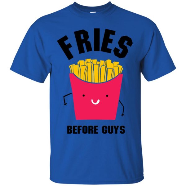 fries before guys t shirt - royal blue