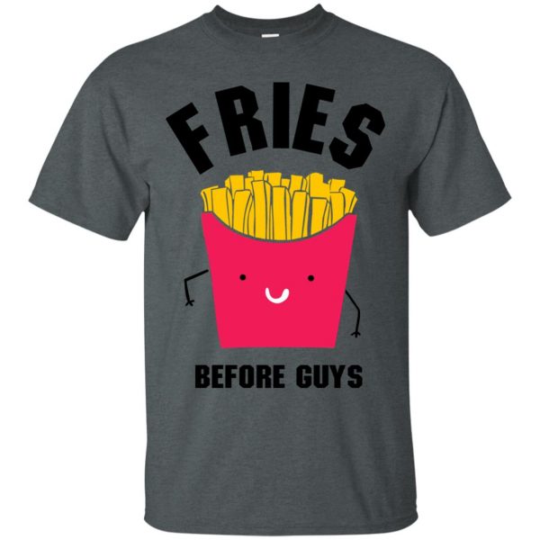 fries before guys t shirt - dark heather