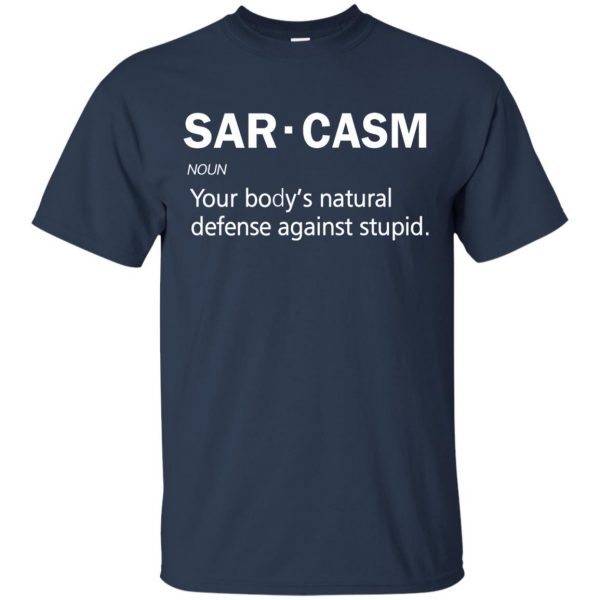 sarcasm t shirt - navy blue
