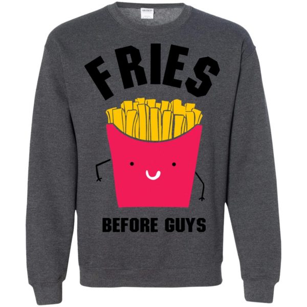 fries before guys sweatshirt - dark heather