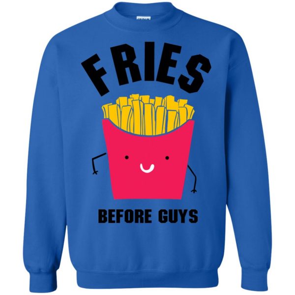 fries before guys sweatshirt - royal blue