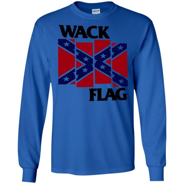confederate flag long sleeve - royal blue
