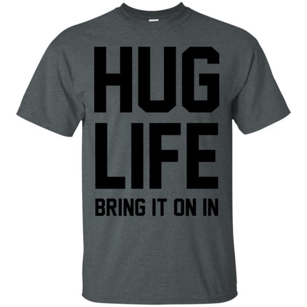 hug life t shirt - dark heather