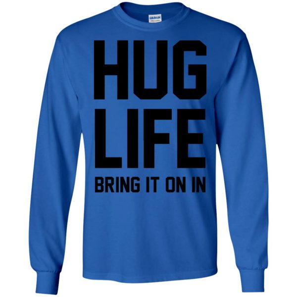 hug life long sleeve - royal blue