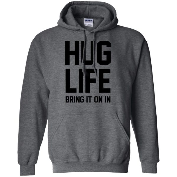 hug life hoodie - dark heather