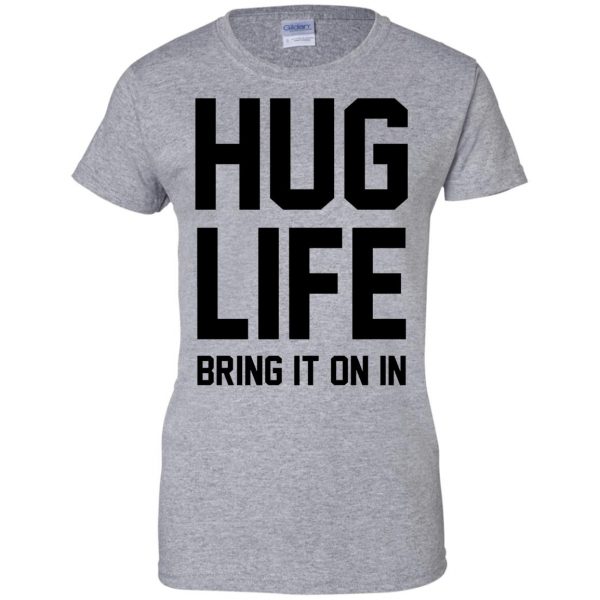hug life womens t shirt - lady t shirt - sport grey