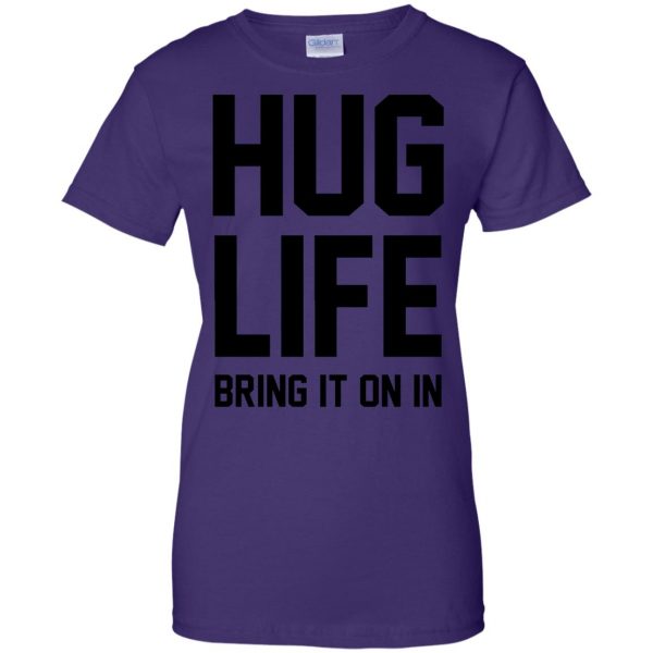 hug life womens t shirt - lady t shirt - purple