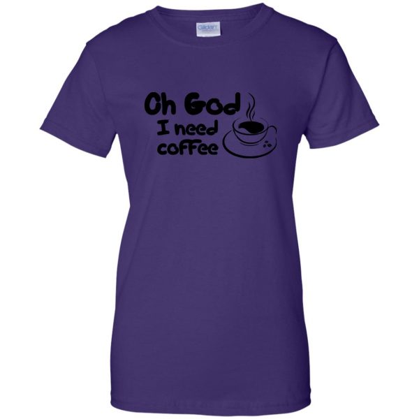 i need coffee womens t shirt - lady t shirt - purple
