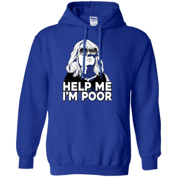 help me im poor hoodie - royal blue