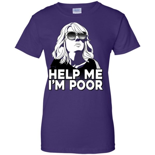 help me im poor womens t shirt - lady t shirt - purple