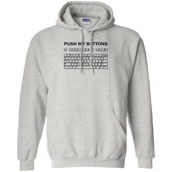 push my buttons hoodie - ash
