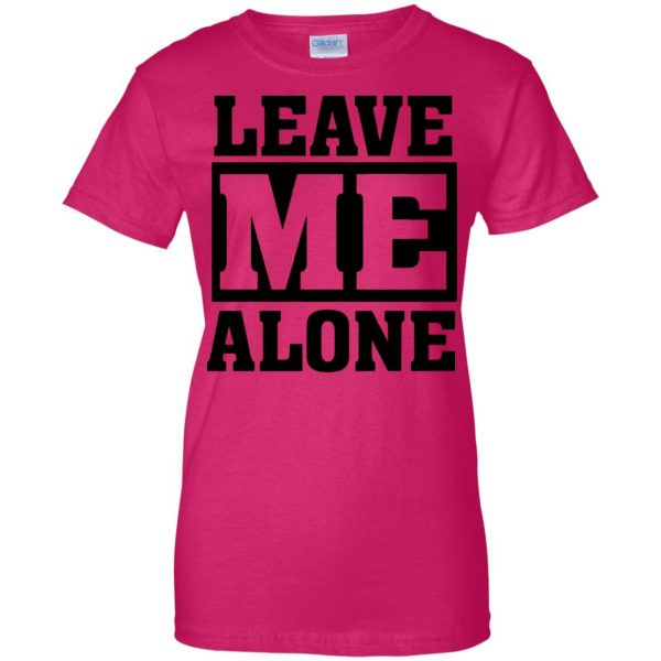 leave me alones womens t shirt - lady t shirt - pink heliconia