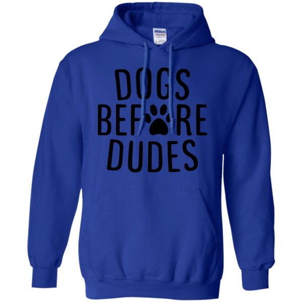 dogs before dudes hoodie - royal blue
