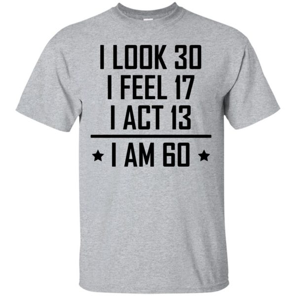 60th birthday t shirts - sport grey
