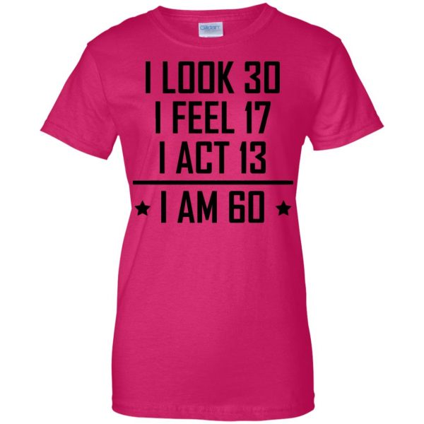 60th birthday womens t shirt - lady t shirt - pink heliconia