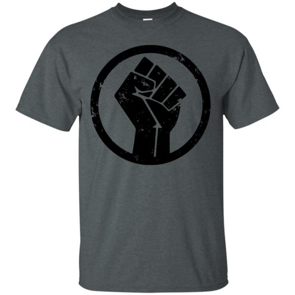 black power t shirt - dark heather
