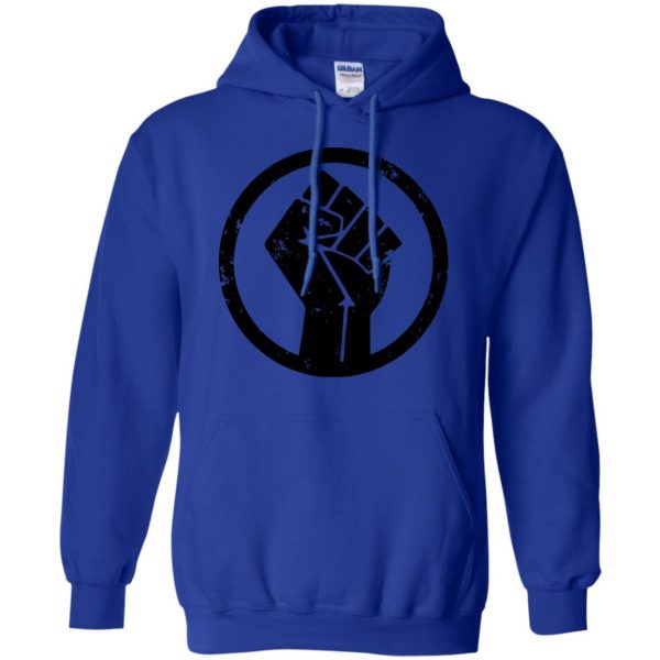 black power hoodie - royal blue