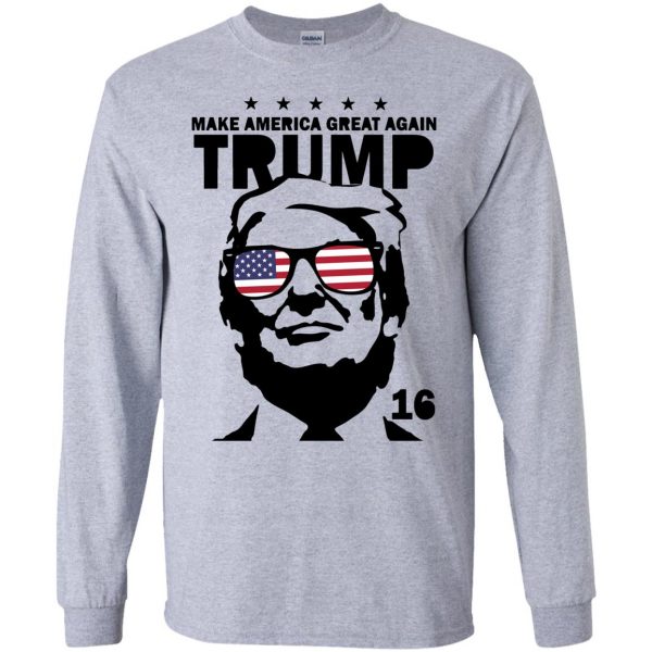 trump deal with it long sleeve - sport grey