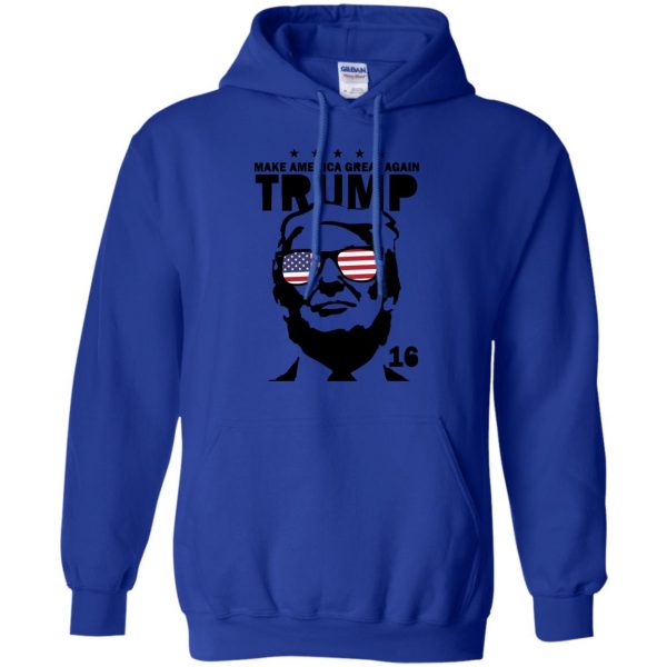 trump deal with it hoodie - royal blue
