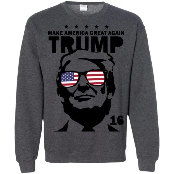 trump deal with it sweatshirt - dark heather