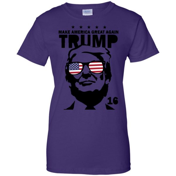 trump deal with it womens t shirt - lady t shirt - purple
