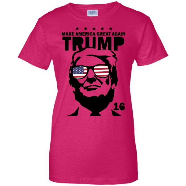 trump deal with it womens t shirt - lady t shirt - pink heliconia
