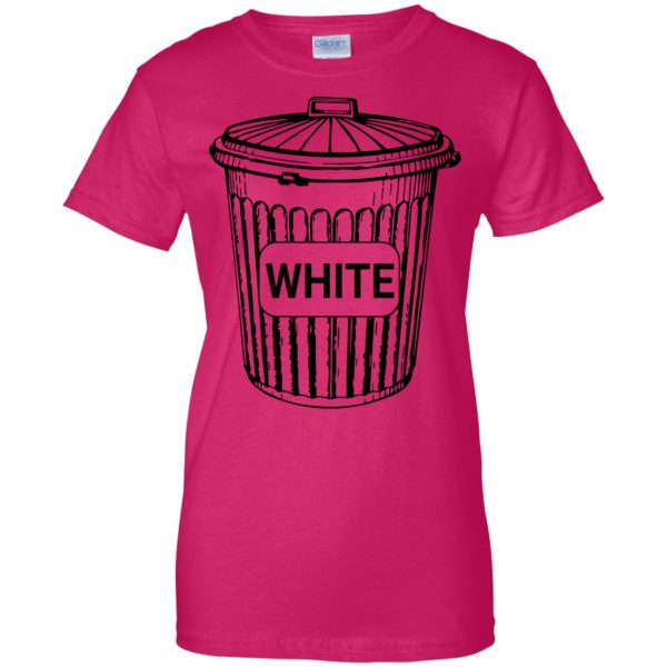 white trashs womens t shirt - lady t shirt - pink heliconia