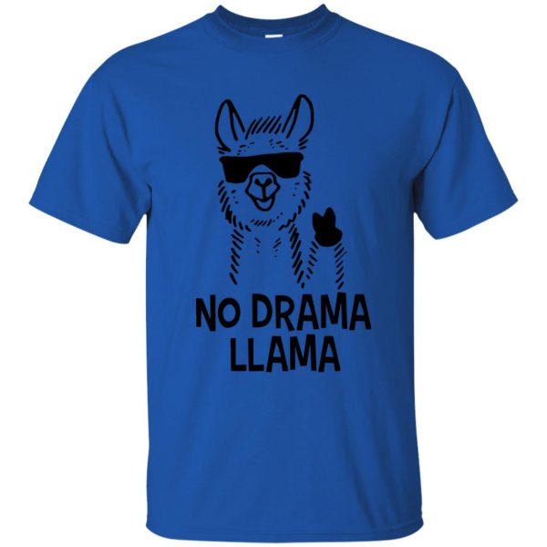 llamas t shirt - royal blue