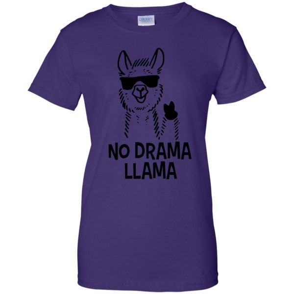 llamas womens t shirt - lady t shirt - purple
