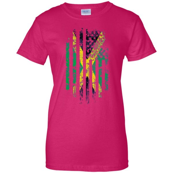 jamaica womens t shirt - lady t shirt - pink heliconia