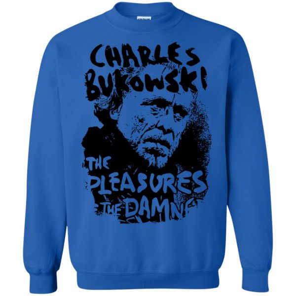charles bukowski sweatshirt - royal blue