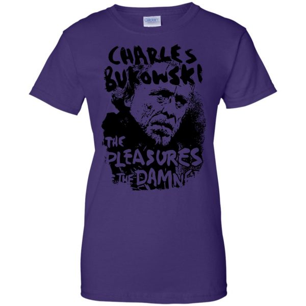 charles bukowski womens t shirt - lady t shirt - purple
