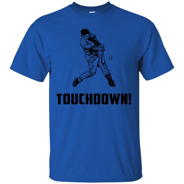 touchdown baseball t shirt - royal blue
