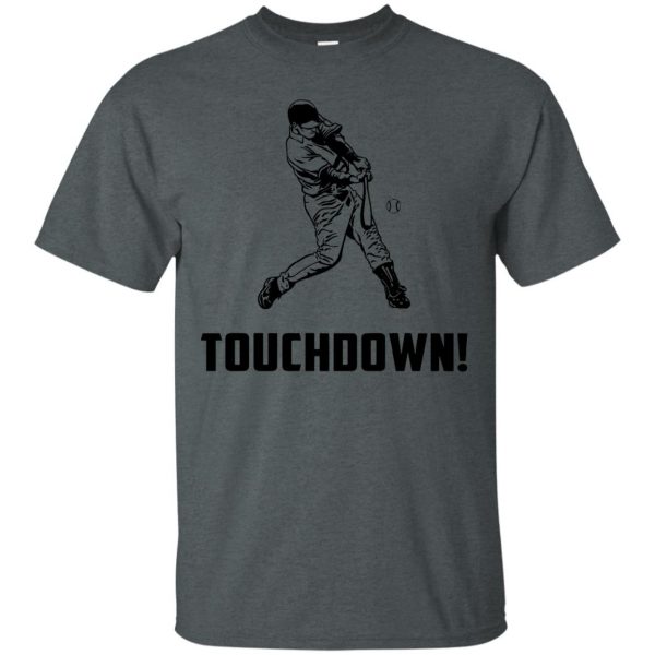 touchdown baseball t shirt - dark heather