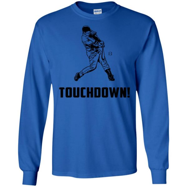 touchdown baseball long sleeve - royal blue