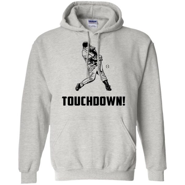 touchdown baseball hoodie - ash
