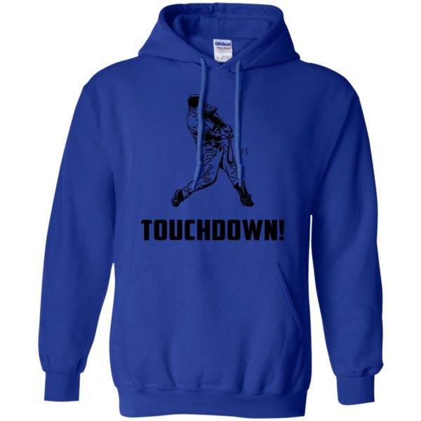 touchdown baseball hoodie - royal blue